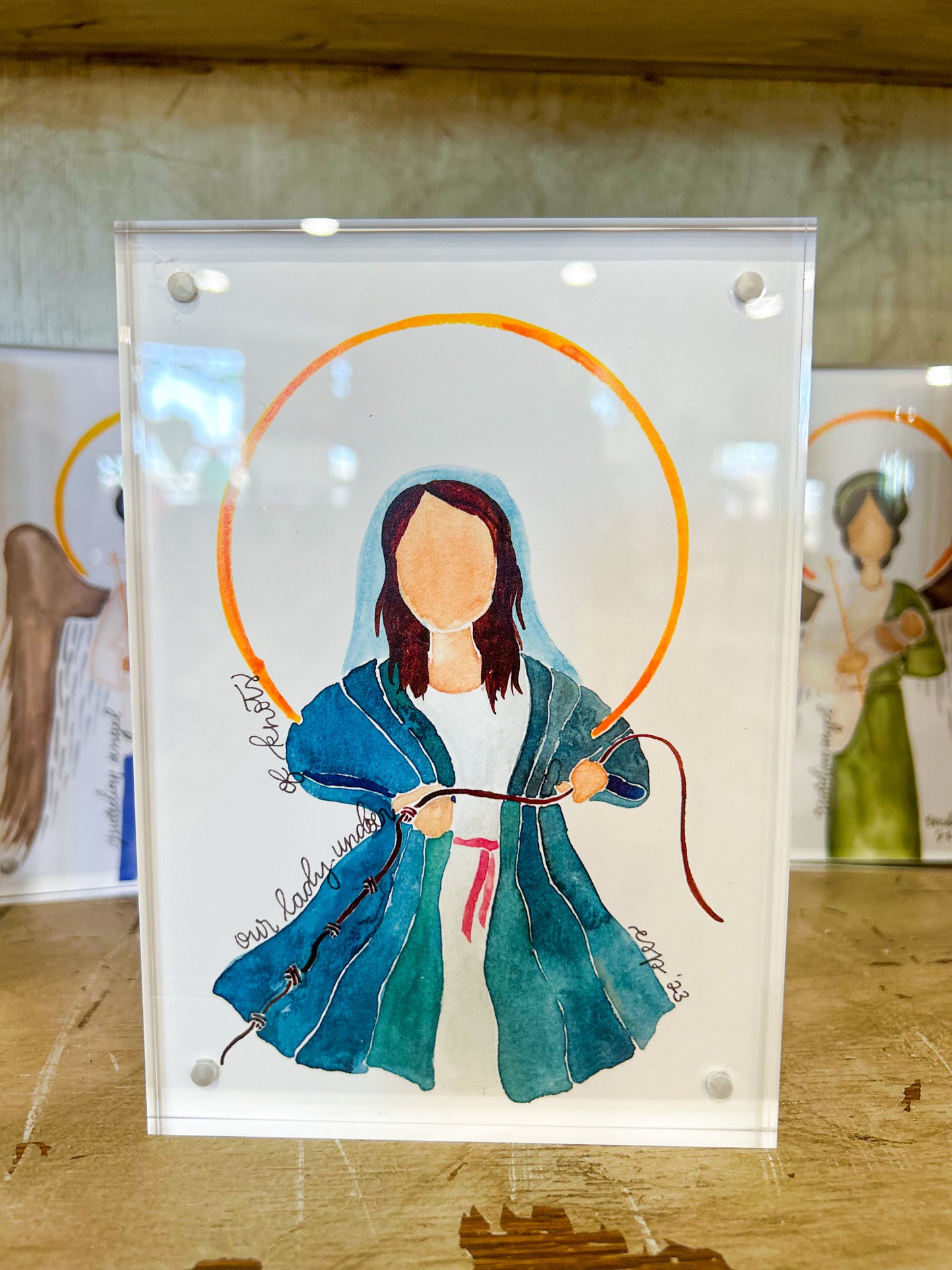 5x7 Print Emily S. Pitre Art/ Our Lady Undoer of Knots Frame