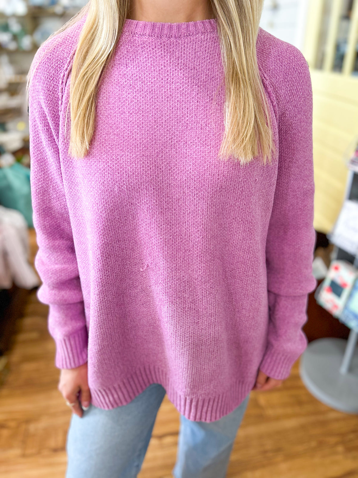 Chenille Lavender Sweater