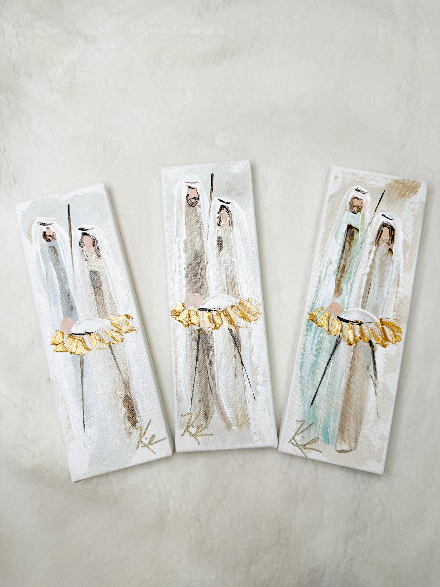 Gospel News 3X9 Mary, Joesph, Jesus Canvas Art