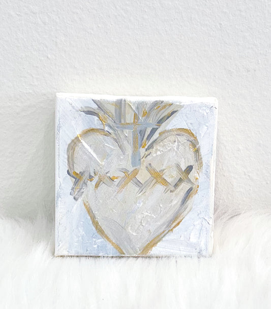 Sacred Heart painting block 4X4