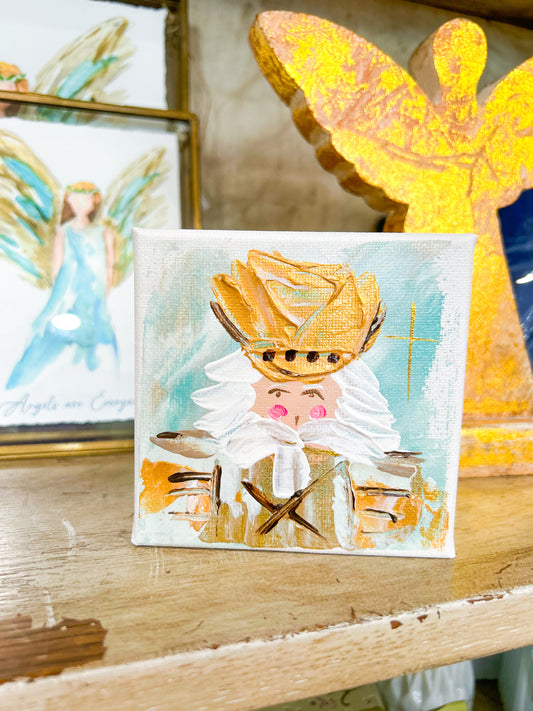 Gospel News 4X4 Old World Nutcracker Canvas Art