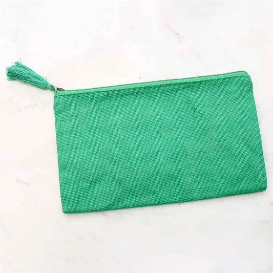 Jute Cosmetic Bag Kelly