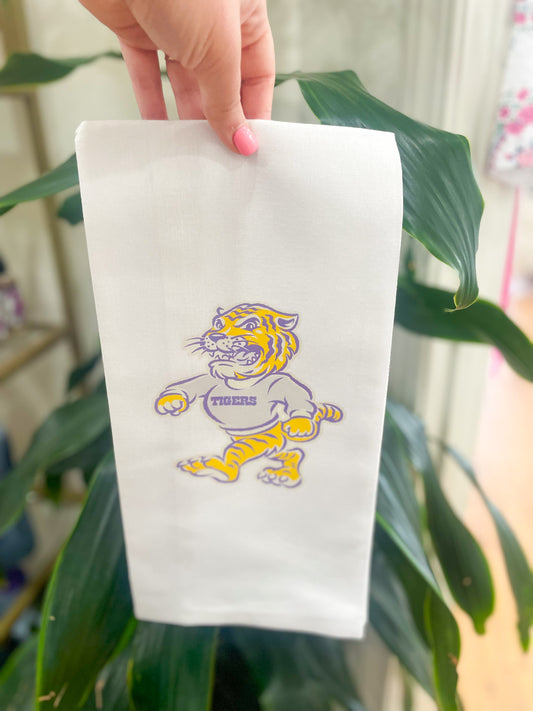 Old School Tiger Hand Towel