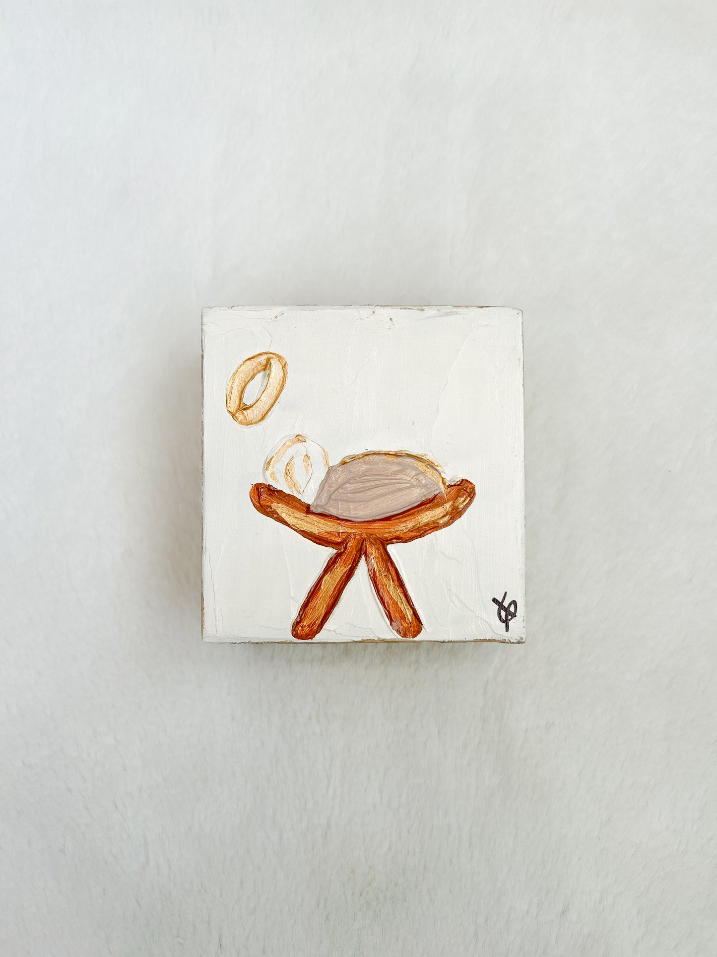 Mini Gold Manger Wood Block