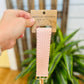 Leather Woven Wristlet Keychain