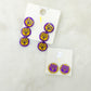 Glitter Tiger Face Acrylic Earrings