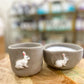 7oz Grey Bunny Pottery Candle-Lavish