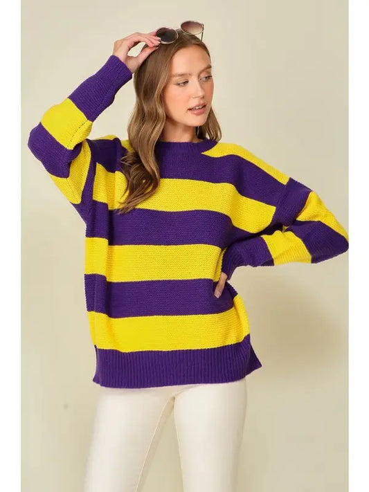 Rugby Striped Sweater-MN2418