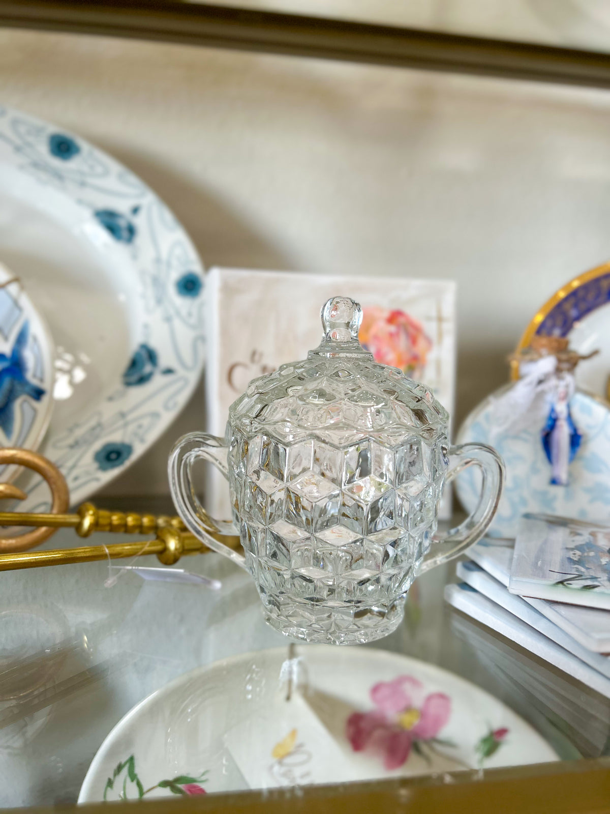 Crystal & Clover Sugar Bowl