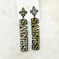 Saints Glitter Dangle Earrings