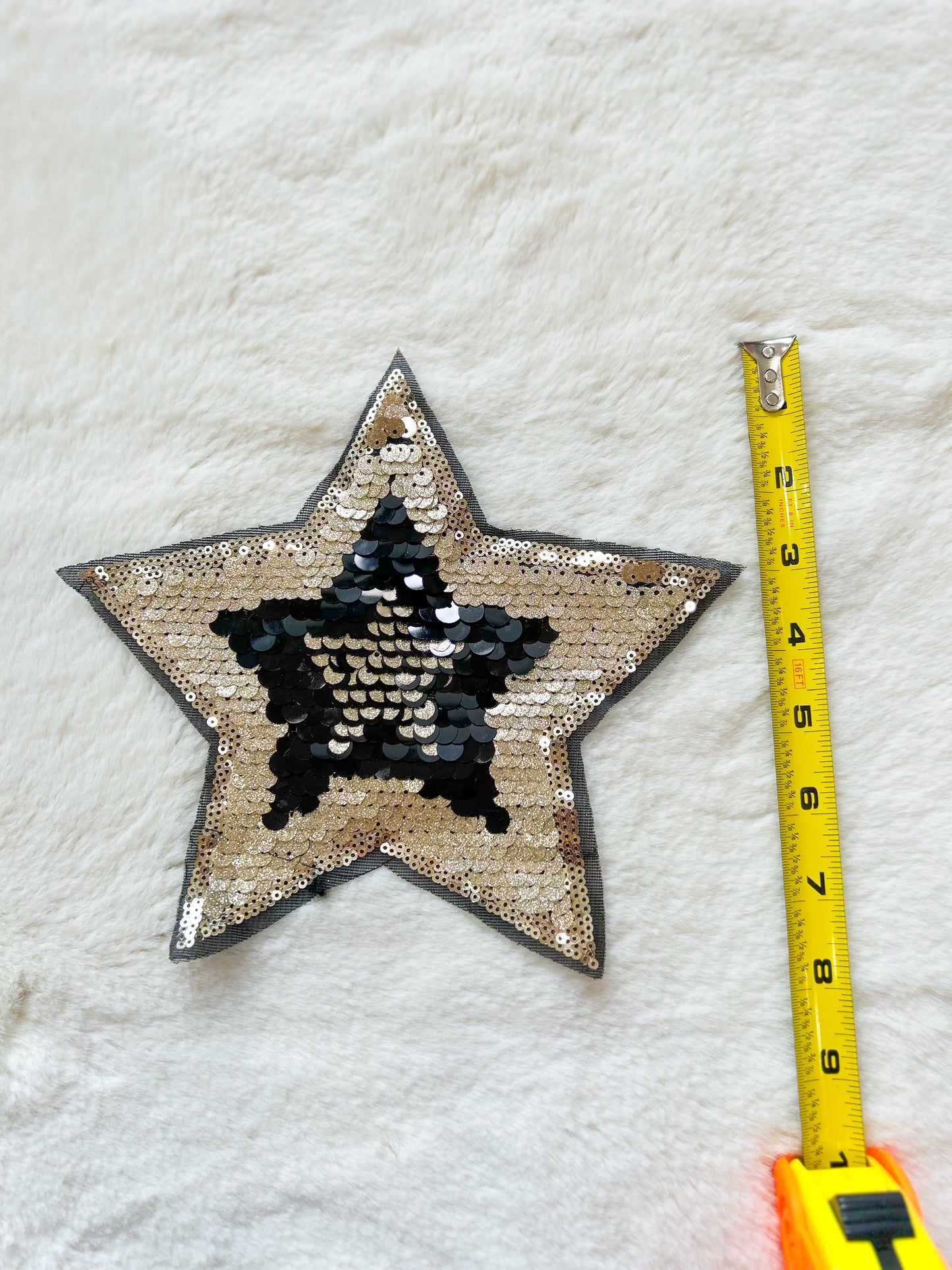 Patch- Gold and Black Sequin Star