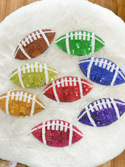 Patch- Small Sequin Colored Football