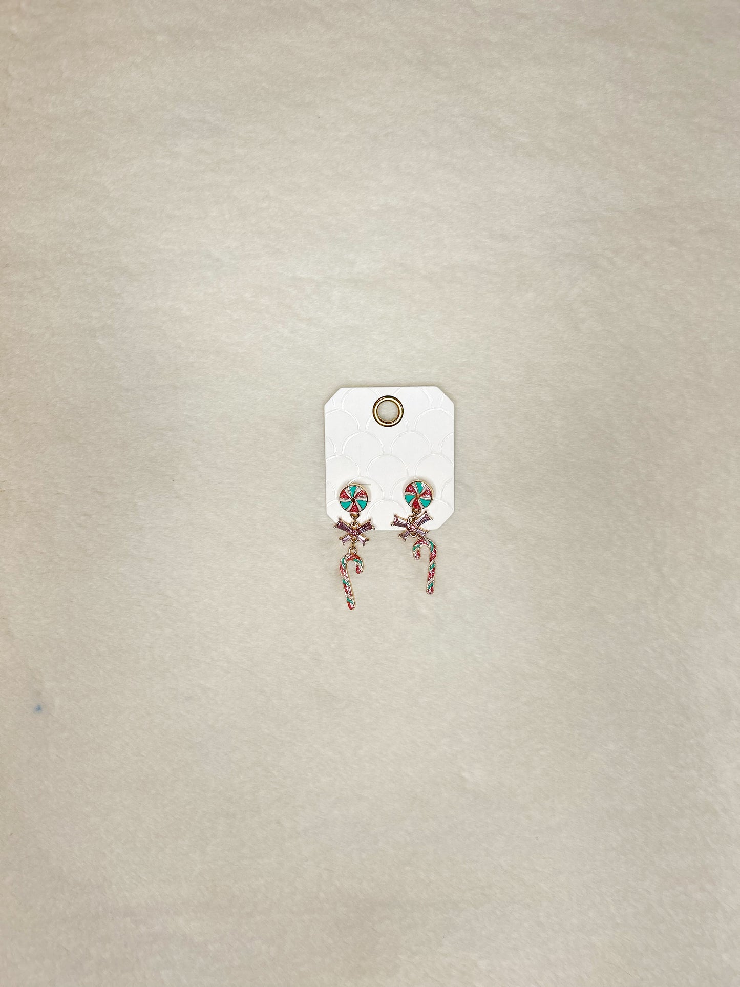 Minty Magic Candy Cane Earrings