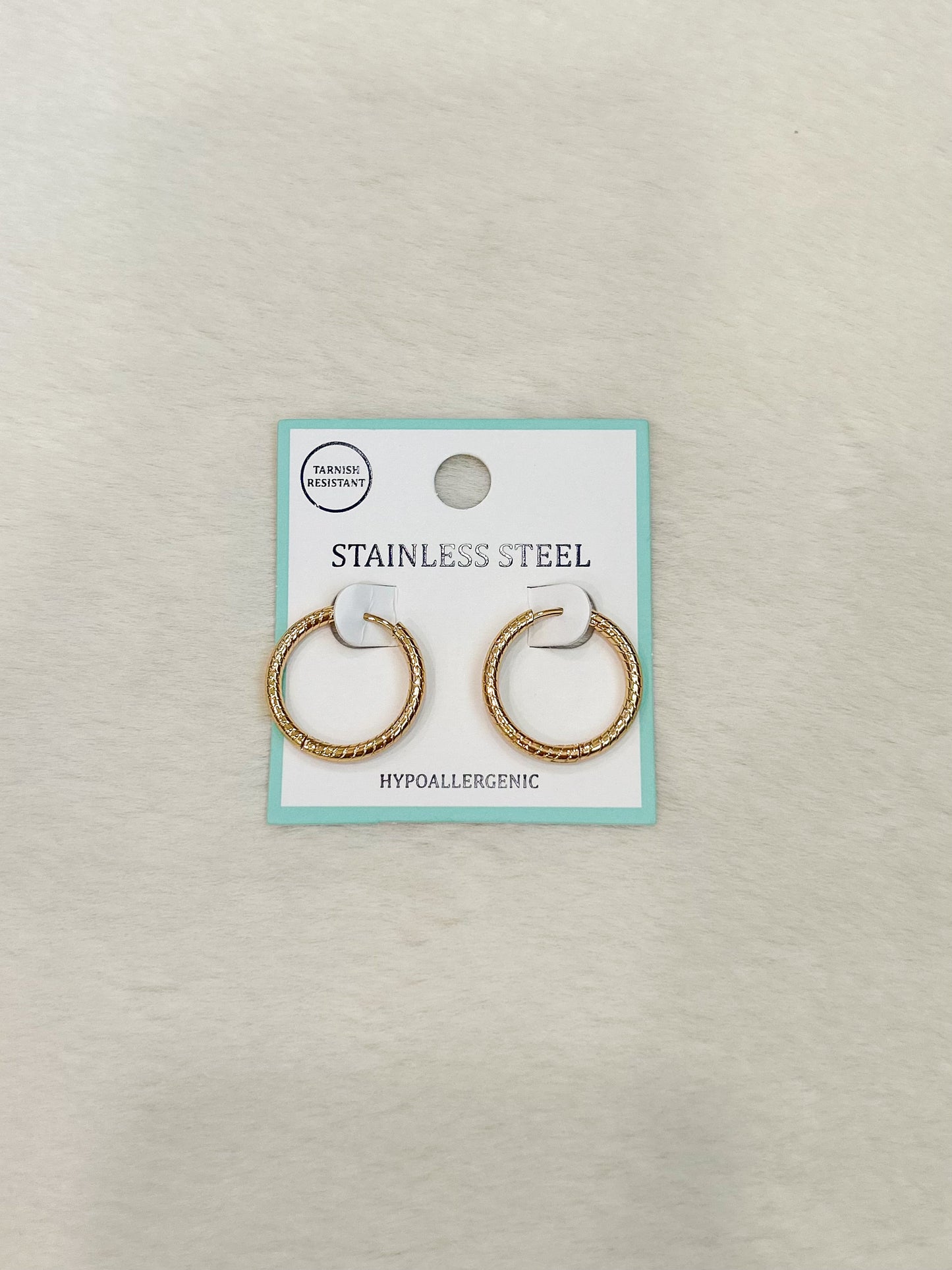 Vienna Stainless Steel Gold Huggie Hoops