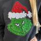 Sequin Grinch Sweatshirt- Black