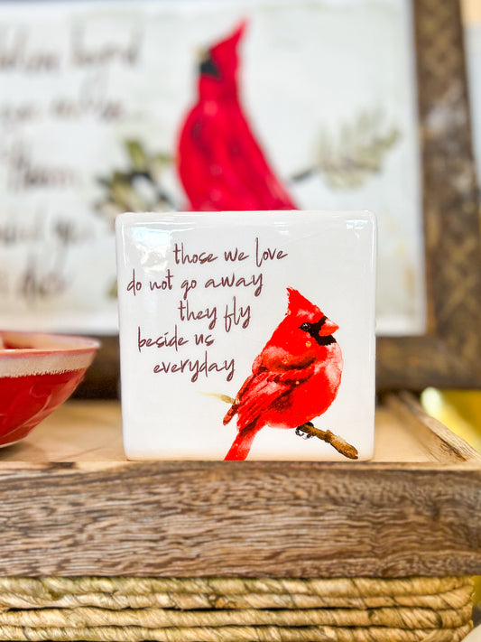 Those We Love Cardinal Block Art