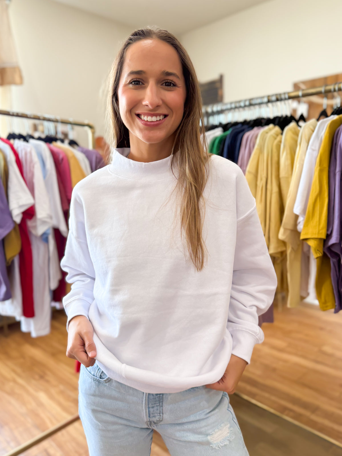 Relaxed Fit Oversized Mockneck Sweatshirt
