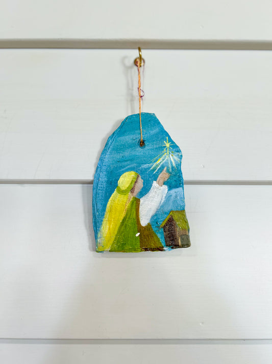Star Above the Cypress- Cajun Stone Christmas Ornament