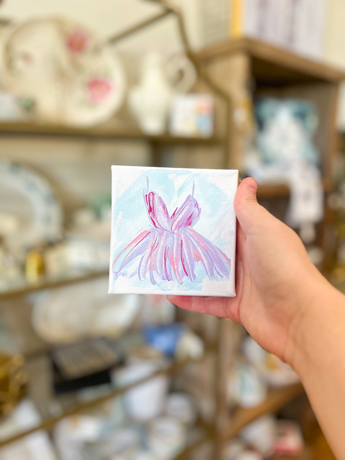 4x4 Ballerina Canvas Art Colorful