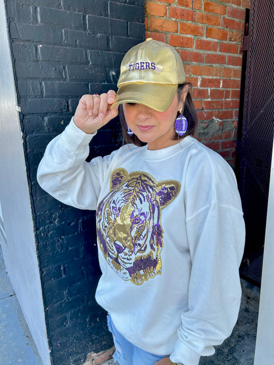 Metallic Gold LSU Hat