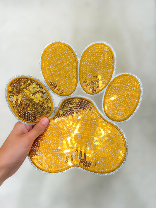 Patch- Large Gold Paw Print