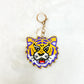 Beaded Plush Tiger Keychain