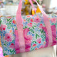 Pink Ruffle Band Floral Adult Women Duffle Bag