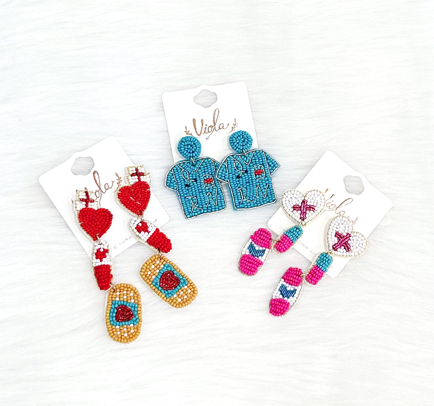 Nurse/Medical Beaded Earrings