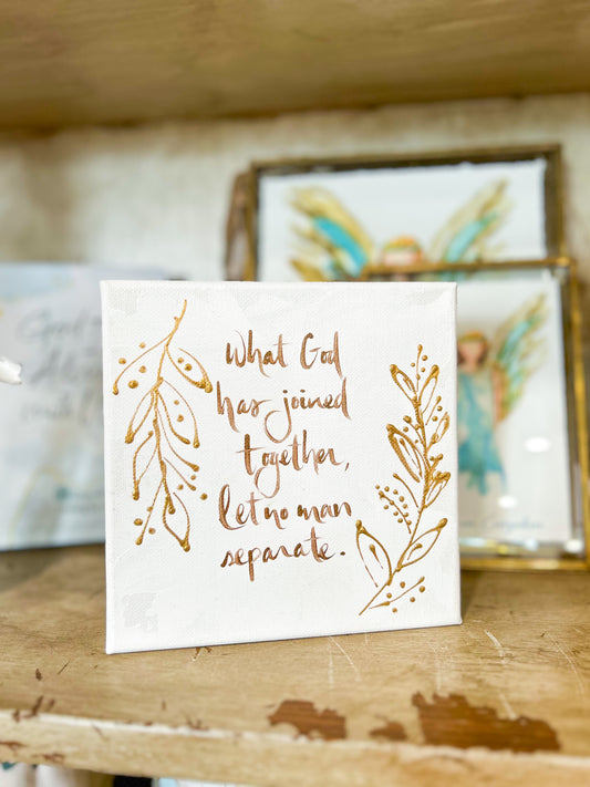 Gospel News 6X6 What God has Joined Together Canvas Art