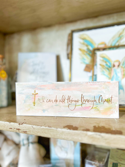 Gospel News 3X9 I Can Do All Things Through Christ Canvas Art