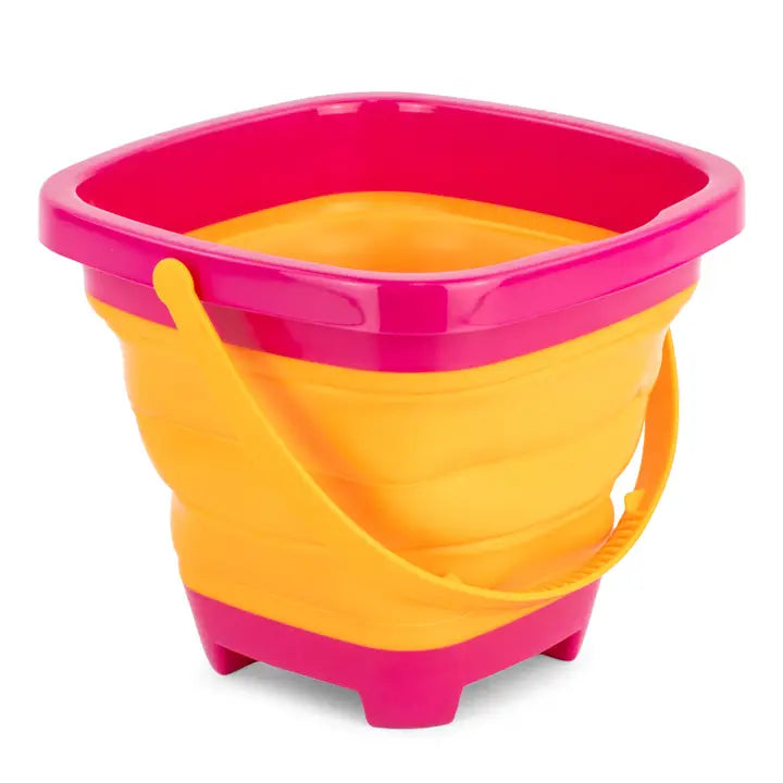 Folded Bucket Beach Toy- Pink/Orange