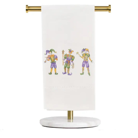 Mardi Jester Hemstitch Hand Towel