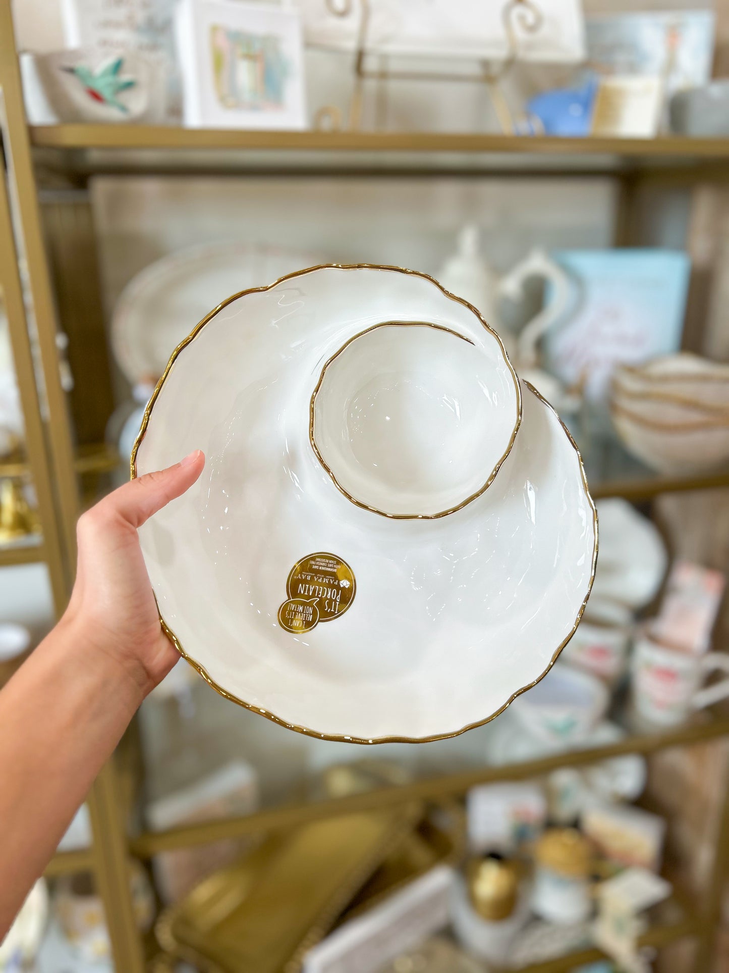 Round Chip & Dip Platter