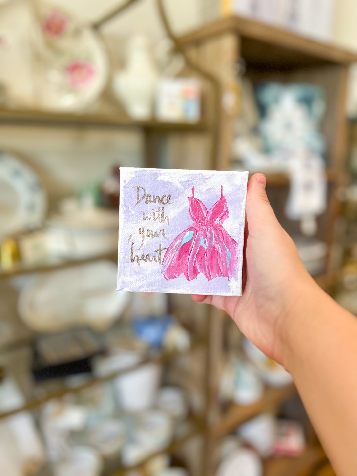 4x4 Dance With Your Heart Dancer Gift Pink
