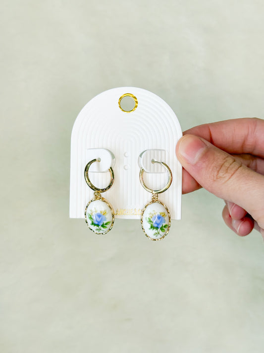 Blue Bouquet Dangle Earrings