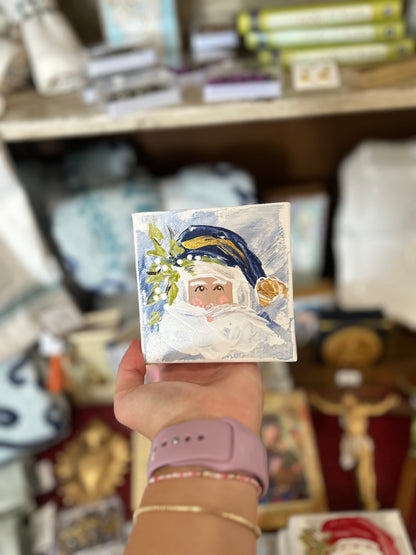 Gospel News 4X4 Santa Canvas Art