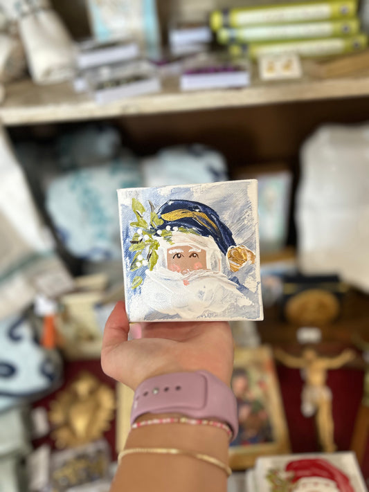 Gospel News 4X4 Santa Canvas Art