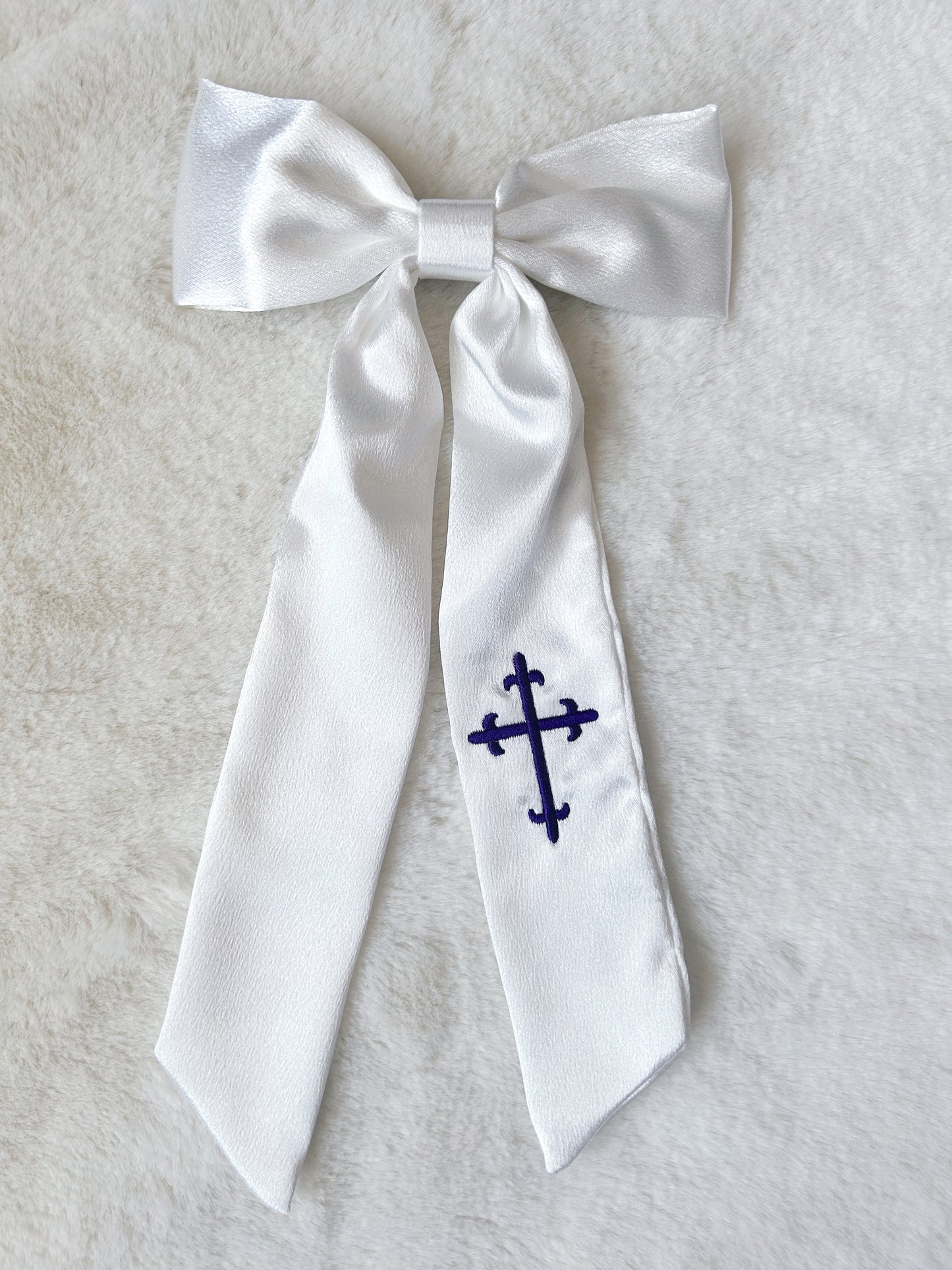 Savanna Satin Hanging Bow with Cross