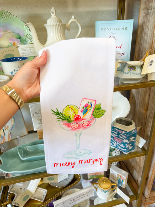 Merry Mahjong Hand Towel