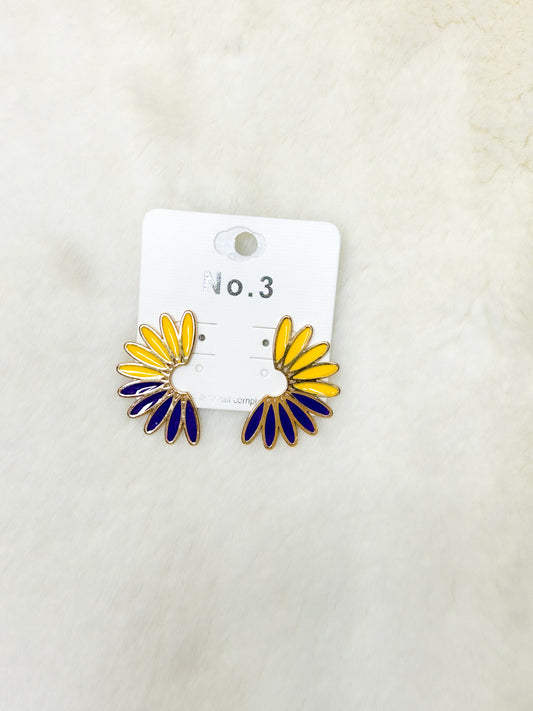 #1 Fan Football Stud Earrings