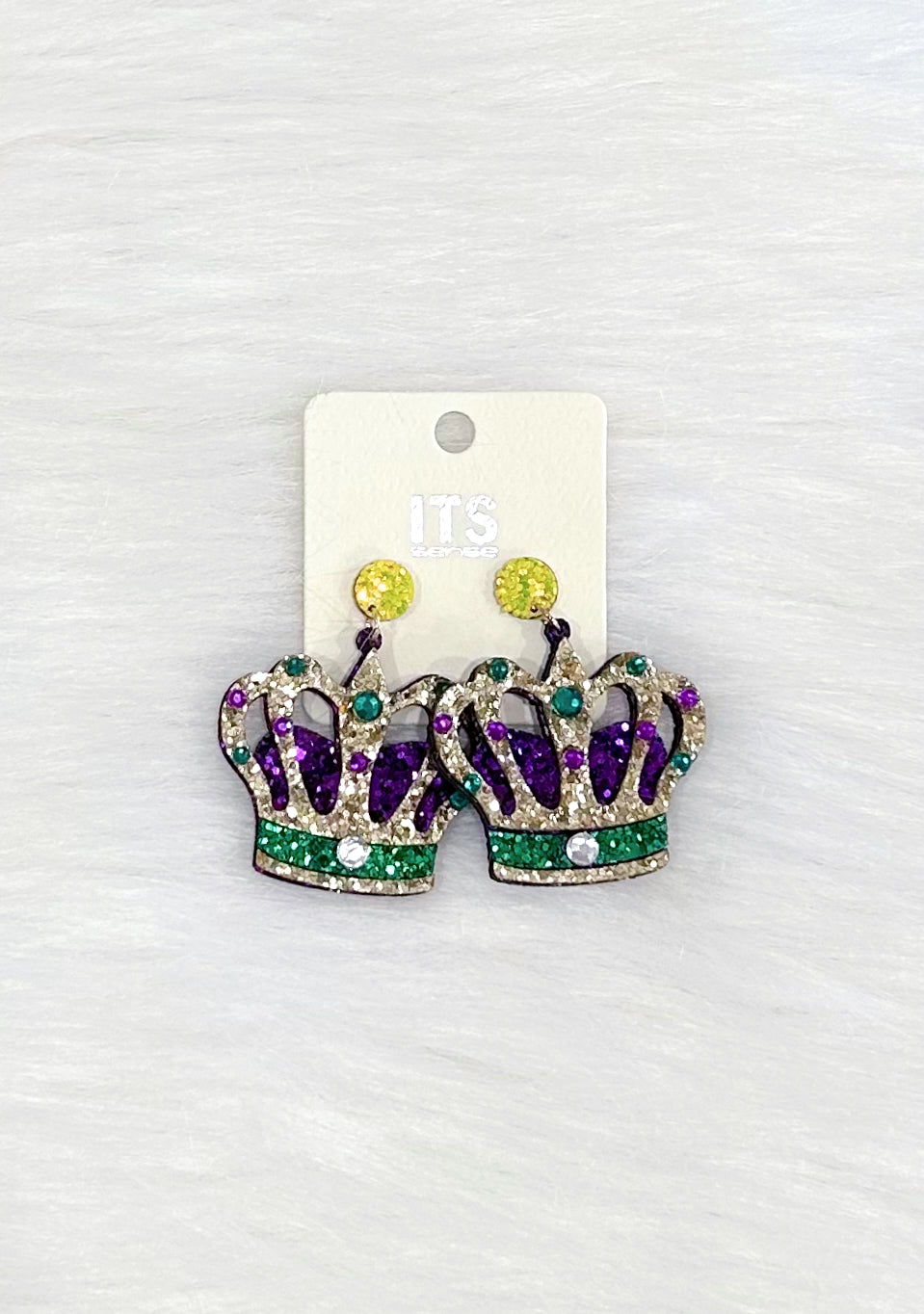 Mardi Gras Crown Earrings