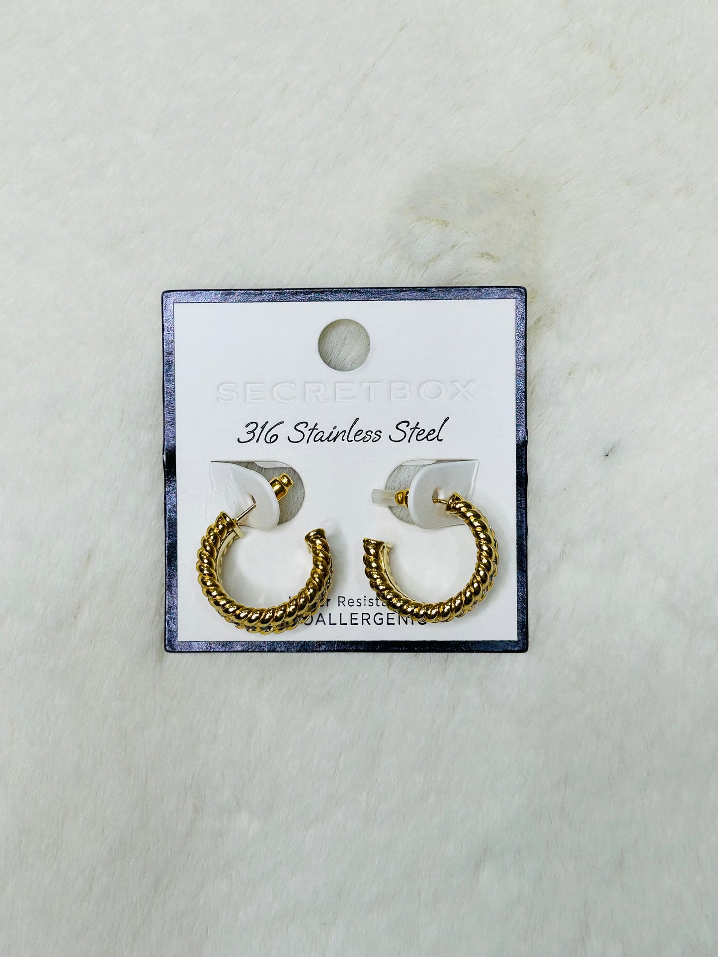 Naomi Gold Rope & Diamonds Hoop Earrings