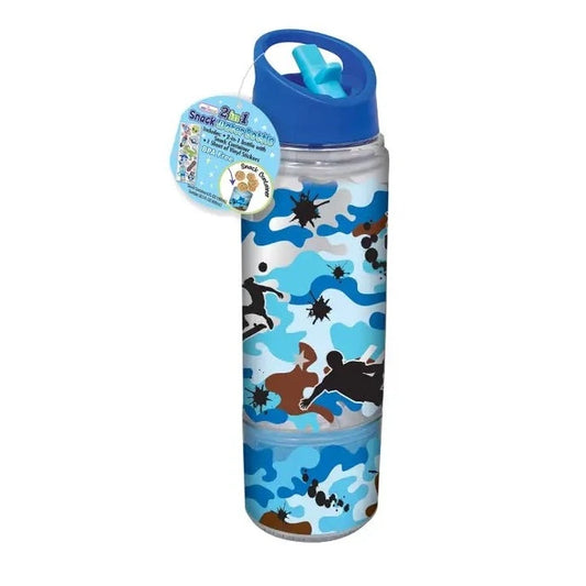 2 in 1 Snack Water Bottle, Camo