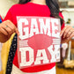 Transfer- (Open Center) White Distressed Game Day Design