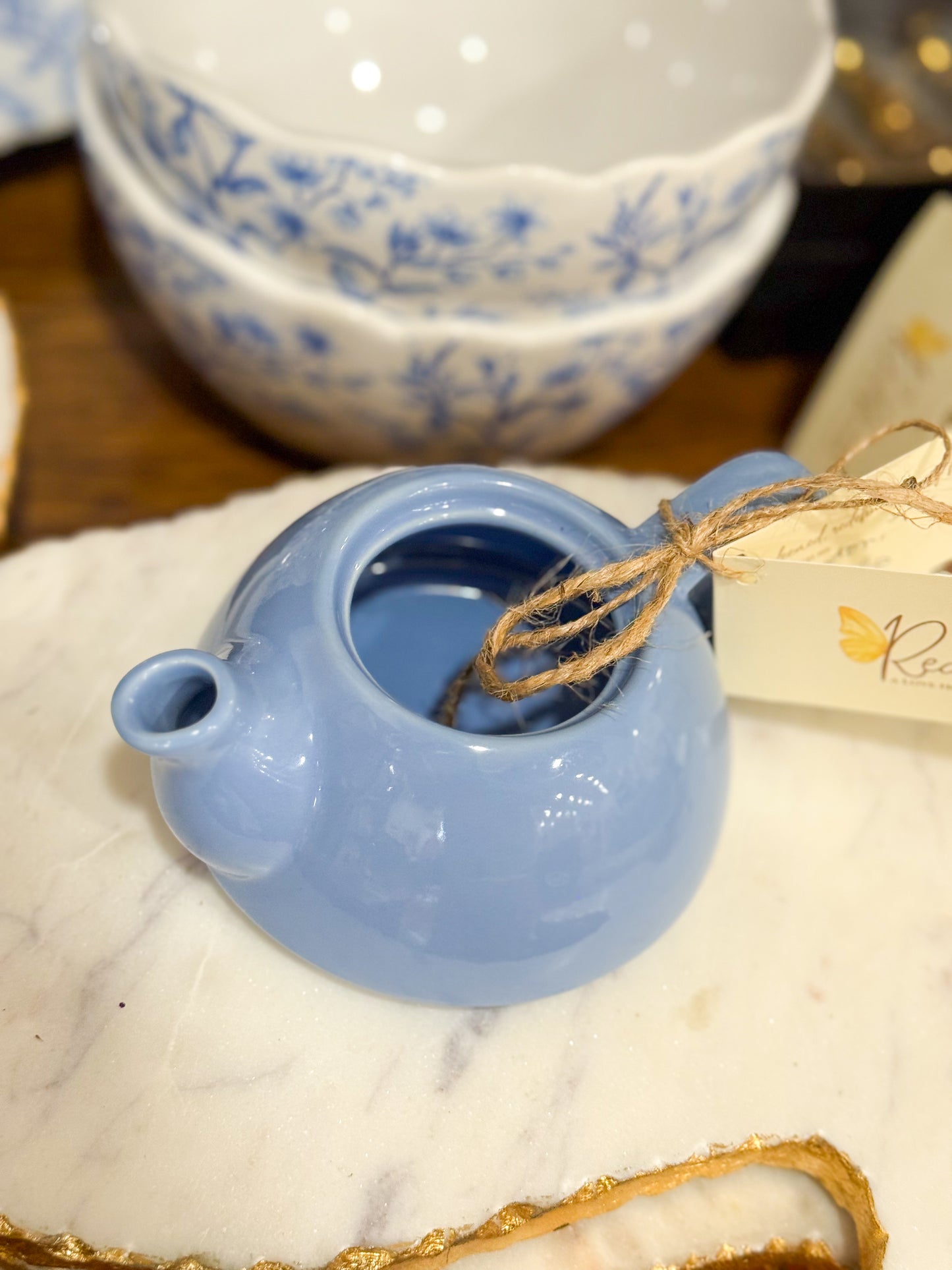 Blue Harbor Teapot Vase