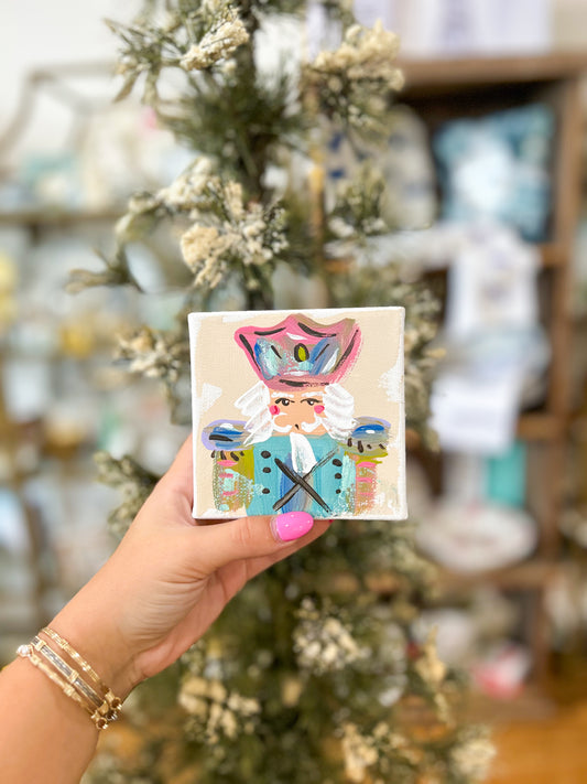 Tan- 4x4 Nutcracker at the North Pole Canvas Painting