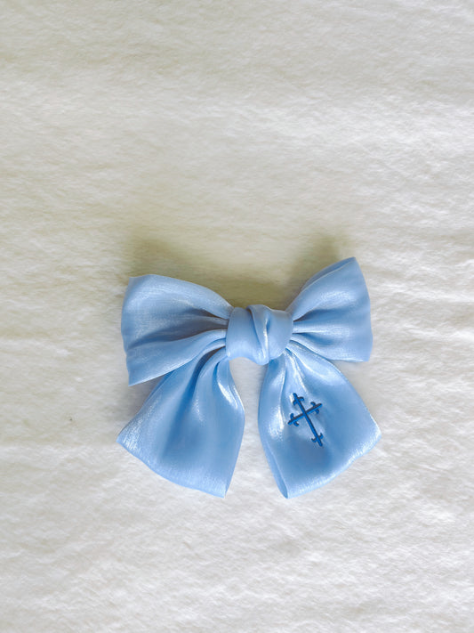 Savanna Satin Bow with Cross