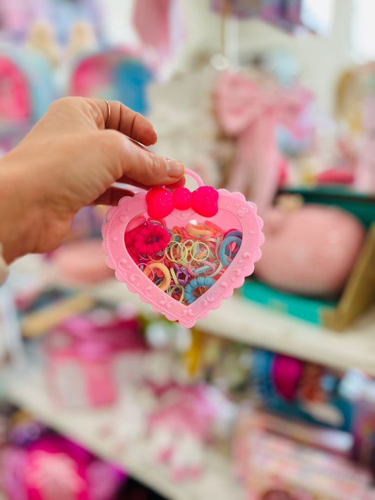 Rubber Band Plastic Heart Box