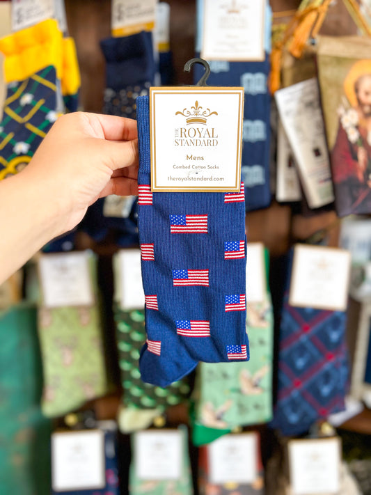 Men's American Flag Socks Red/White/Blue