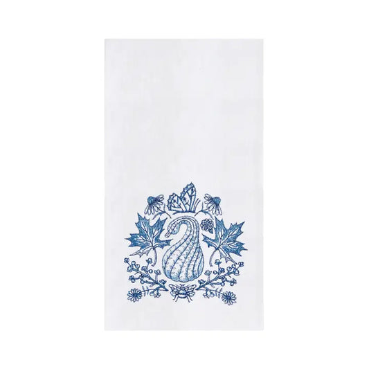 Harvest Blue Gourd & Leaves Hand Towel